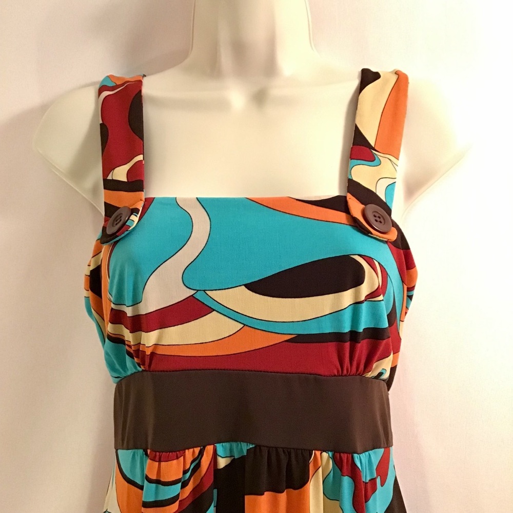 Psychedelic Retro Midi Dress